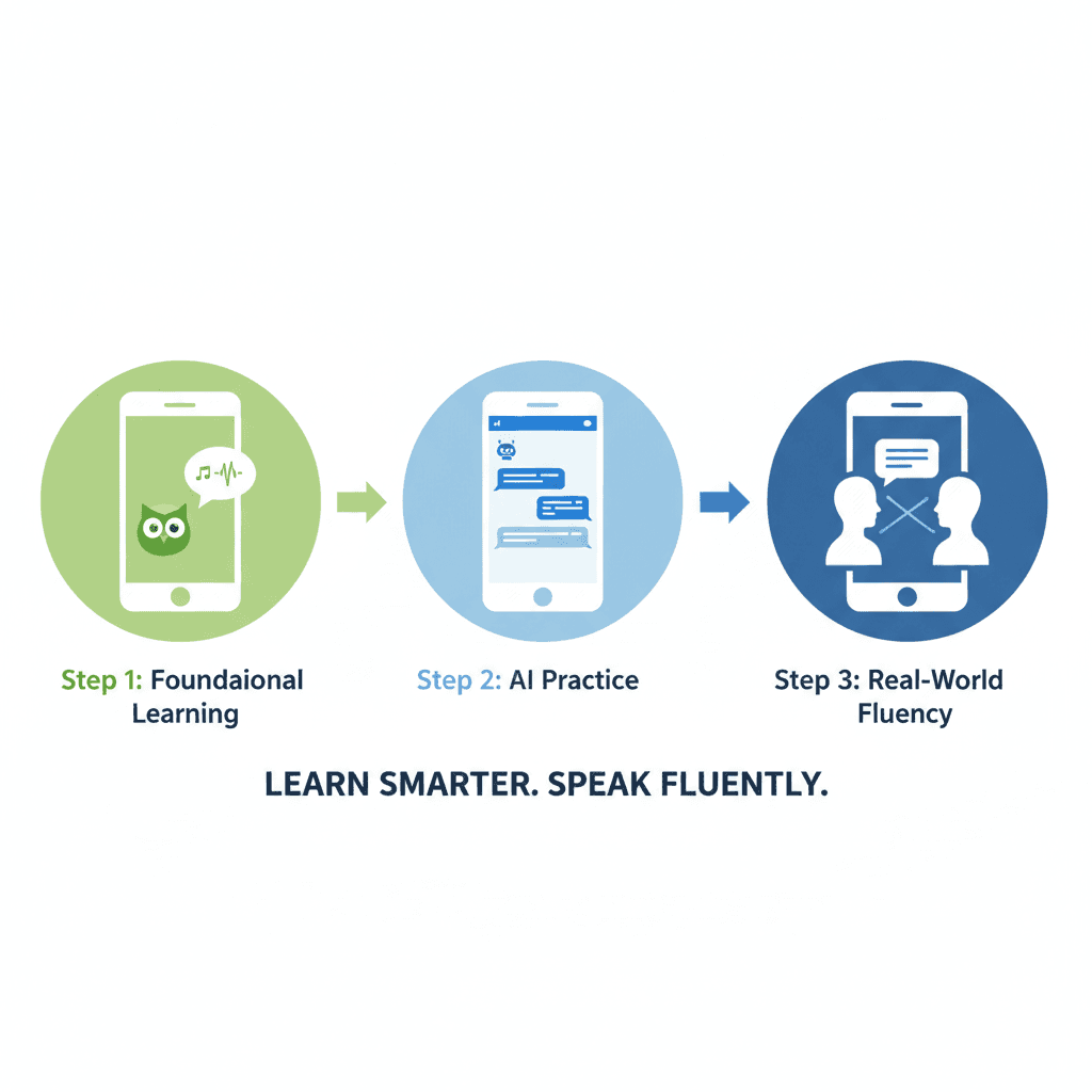 Illustration: Why Your Duolingo Streak Isn't Making You Fluent (And That's Okay!)