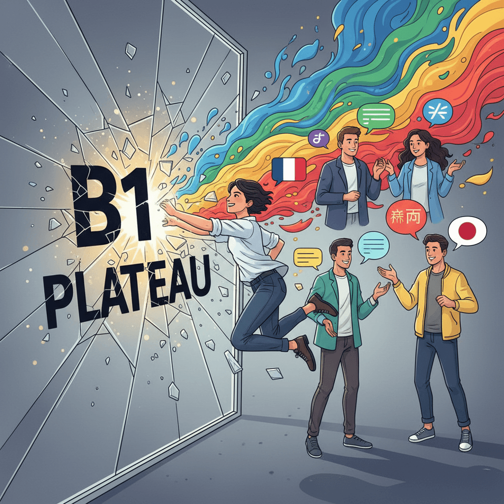 Stuck at B1? How to Break the Intermediate Language Plateau — SpeaksyAI