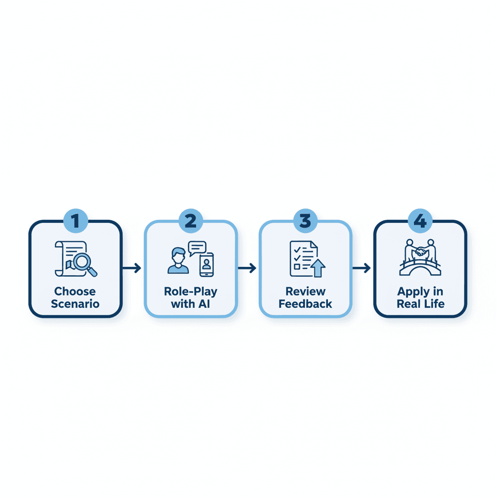 Illustration: The Power of a Safe Training Ground: Your AI Language Tutor