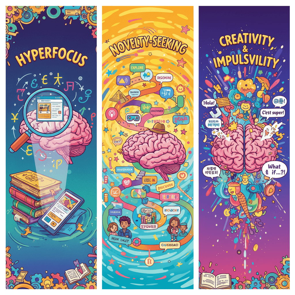 Illustration: Why Learning a Language with ADHD Can Feel Impossible (It's Not You)