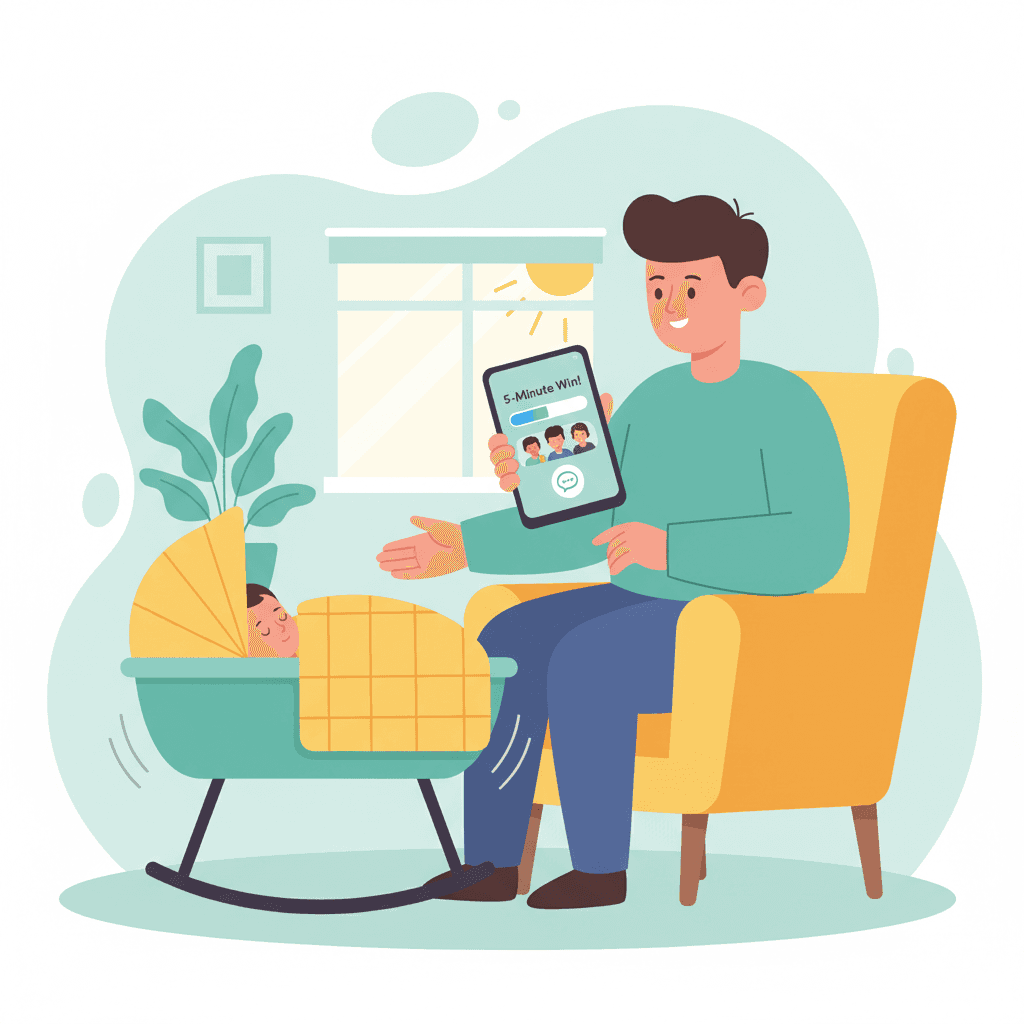 Illustration: The Mindset Shift: Stop 'Finding Time', Start 'Integrating Moments'