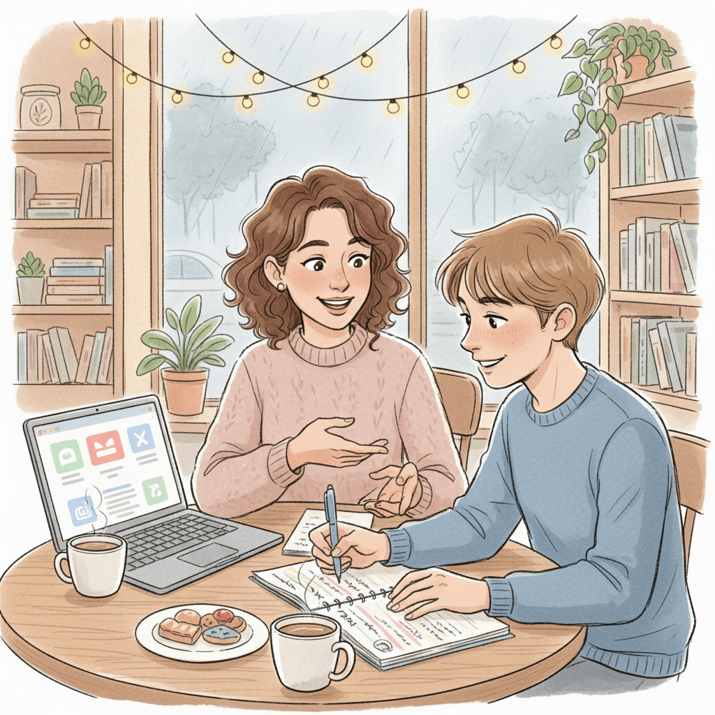 Illustration: The AI Tutor: Your 24/7 Speaking Gym