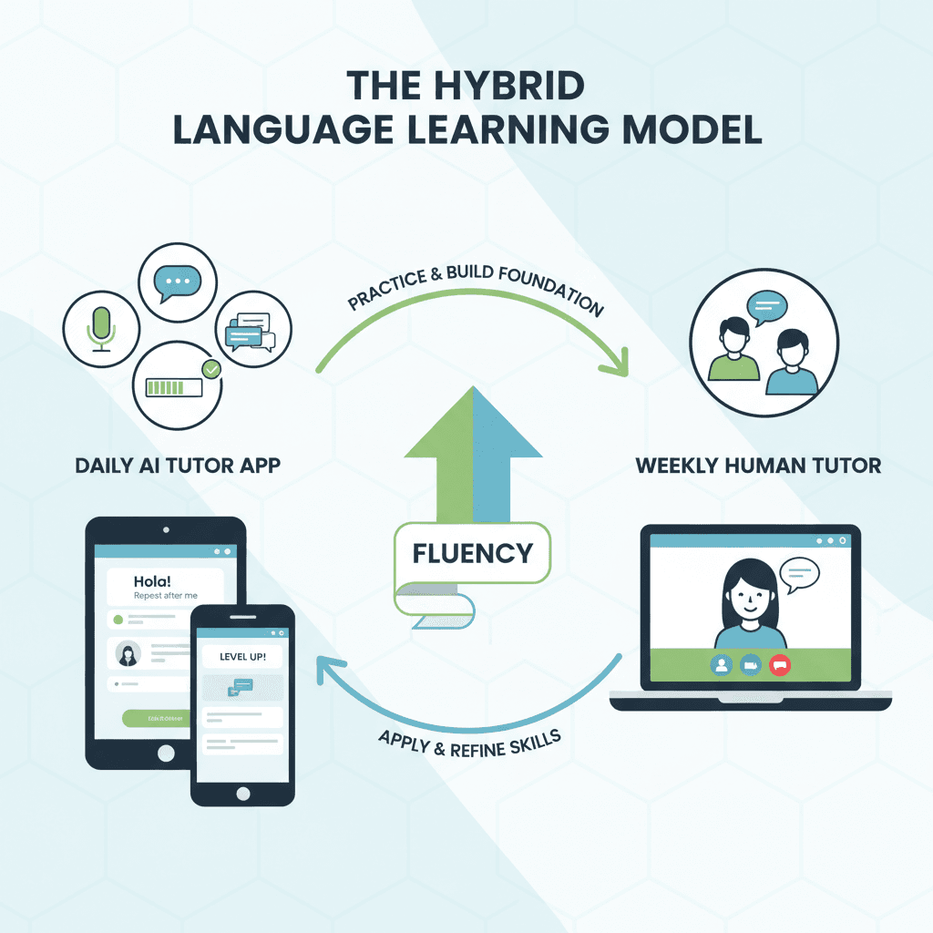 Illustration: The Human Tutor: Your Personal Language Coach