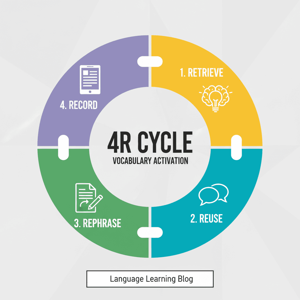Illustration: Introducing the 4R Cycle: Your System for Vocabulary Activation